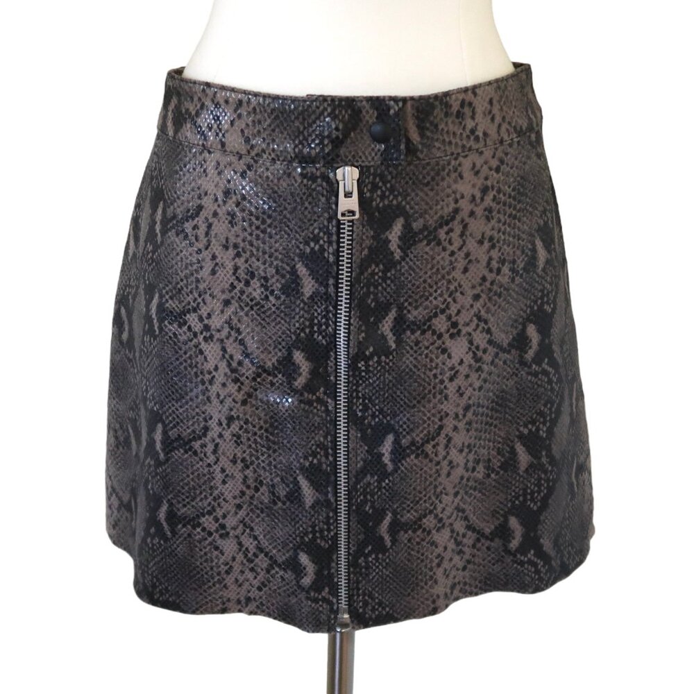 ALL SAINTS Lena Oba snake print leather skirt US 8 UK 12 EU 40 - Picture 6 of 7